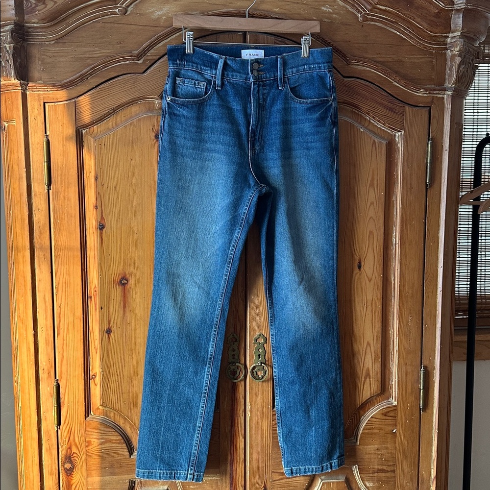 Frame Denim Heritage Le Sylvie High-Rise Slender Straight Jeans – Size 29 B2